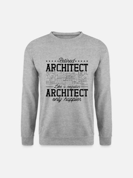 Architects Job Retired Architect Architecture - Unisex Pullover - Weißgrau meliert