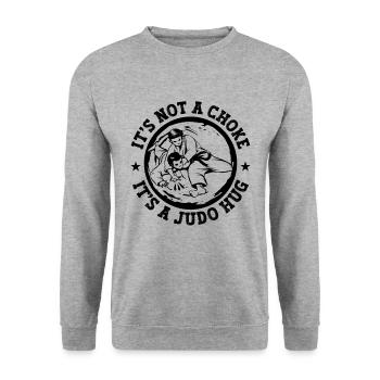 C’est un combattant de judo hug s’entraînant au karaté sports - Sweat-shirt Unisexe - gris chiné - Devant - Alina (178cm) & Michal (187cm)