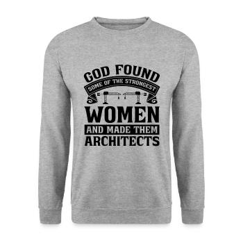 Architecte Dieu a trouvé Som Architecture Architectes - Sweat-shirt Unisexe - gris chiné - Devant - Alina (178cm) & Michal (187cm)