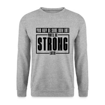 Kickboxing Vous pouvez être douloureux Kickboxer Combat Boxe - Sweat-shirt Unisexe - gris chiné - Devant - Alina (178cm) & Michal (187cm)