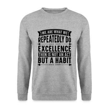 Jiu Jitsu We Are What We Combat Fighter Fighting - Unisex Sweatshirt - salt & pepper - Front - Alina (178cm) & Michal (187cm)