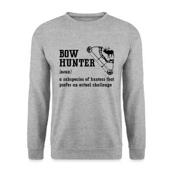 Bow Hunter A Hunters That Bowhunting Target Hunter - Unisex Sweatshirt - salt & pepper - Front - Alina (178cm) & Michal (187cm)