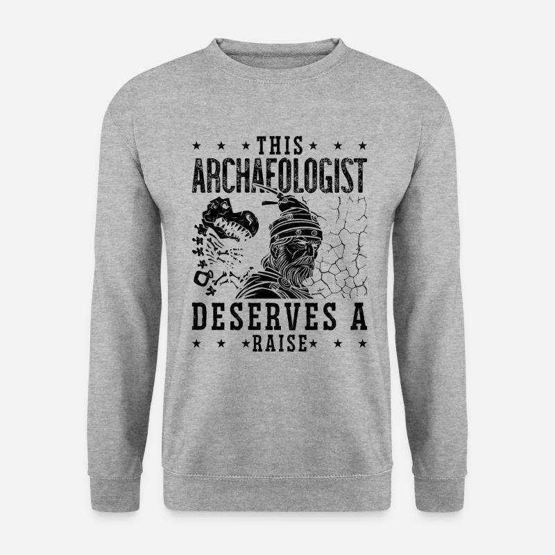 This Archaeologist Archaeology Dig Archaeologist - Unisex Pullover - Weißgrau meliert
