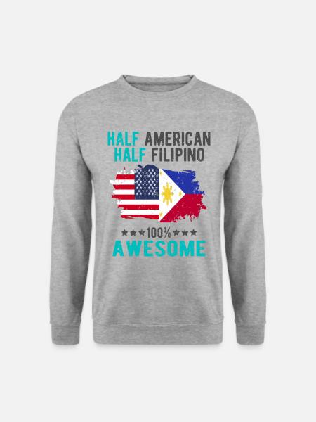 Half American Half Filipino - Unisex Sweatshirt - salt & pepper