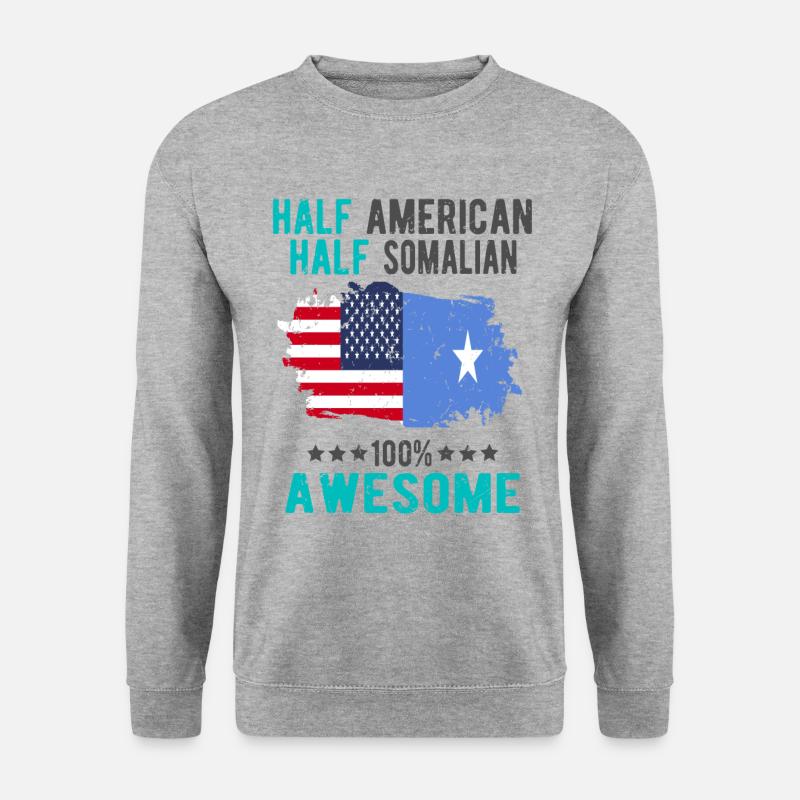 Half American Half Somali - Unisex Sweatshirt - salt & pepper