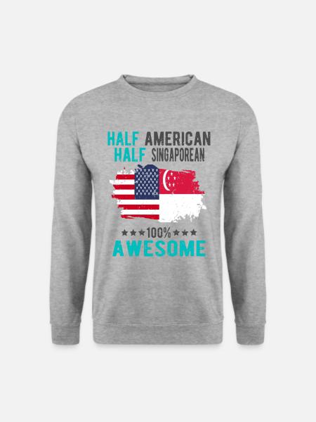 Half American Half Singaporean - Unisex Sweatshirt - salt & pepper