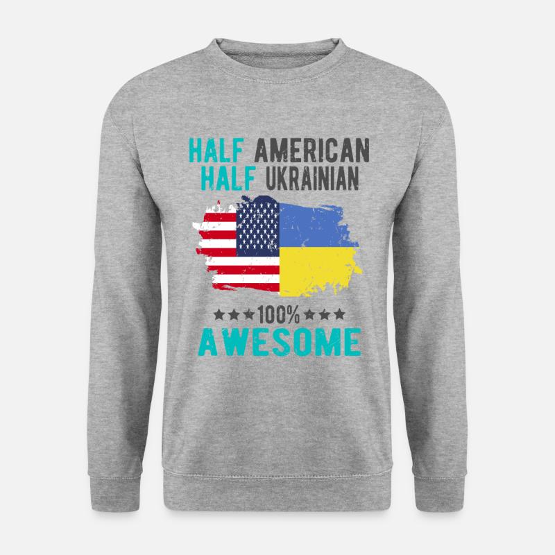 Half American Half Ukrainian - Unisex Sweatshirt - salt & pepper