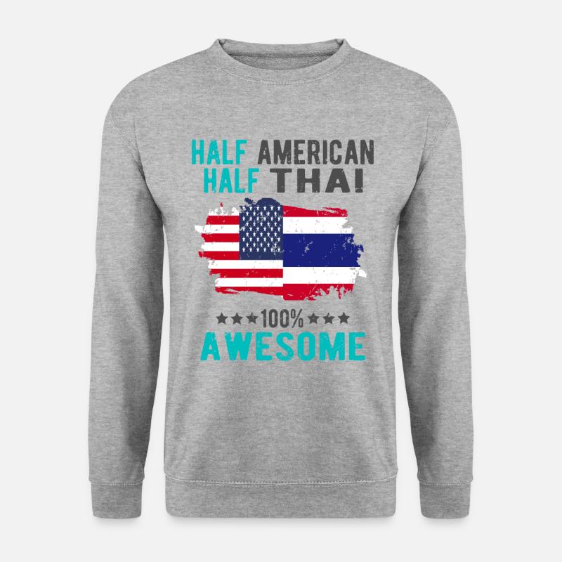 Half American Half Thai - Unisex Sweatshirt - salt & pepper