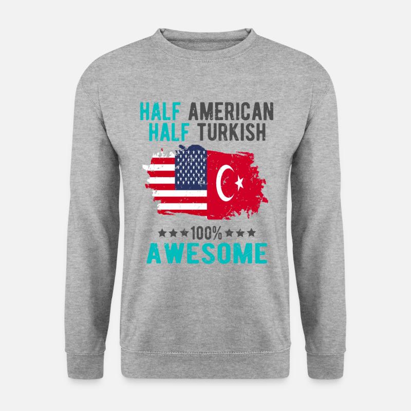 Half American Half Turkish - Unisex Sweatshirt - salt & pepper