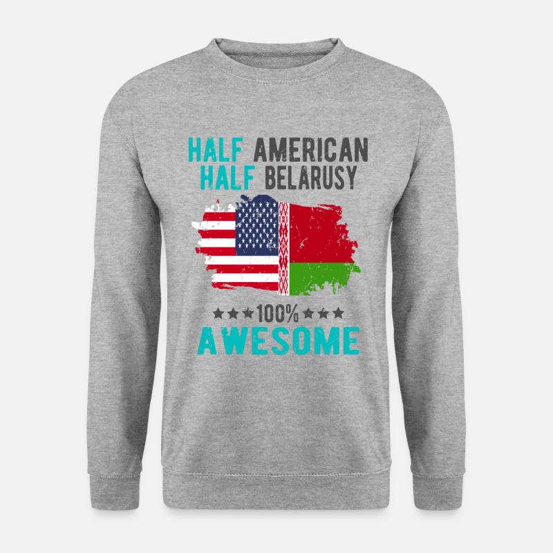 Half American Half Belarusian - Unisex Sweatshirt - salt & pepper