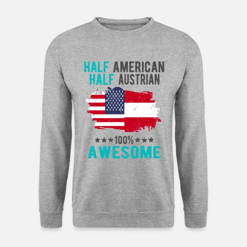 Half American Half Austrian - Unisex Sweatshirt - salt & pepper