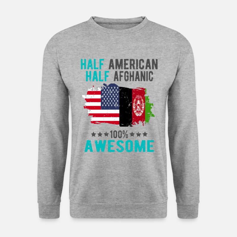 Half American, half Afghan - Unisex Sweatshirt - salt & pepper
