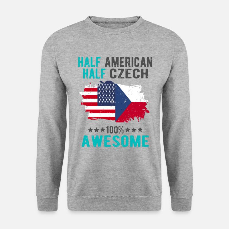 Half American Half Czech - Unisex Sweatshirt - salt & pepper