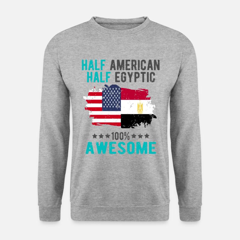 Half American Half Egyptian - Unisex Sweatshirt - salt & pepper