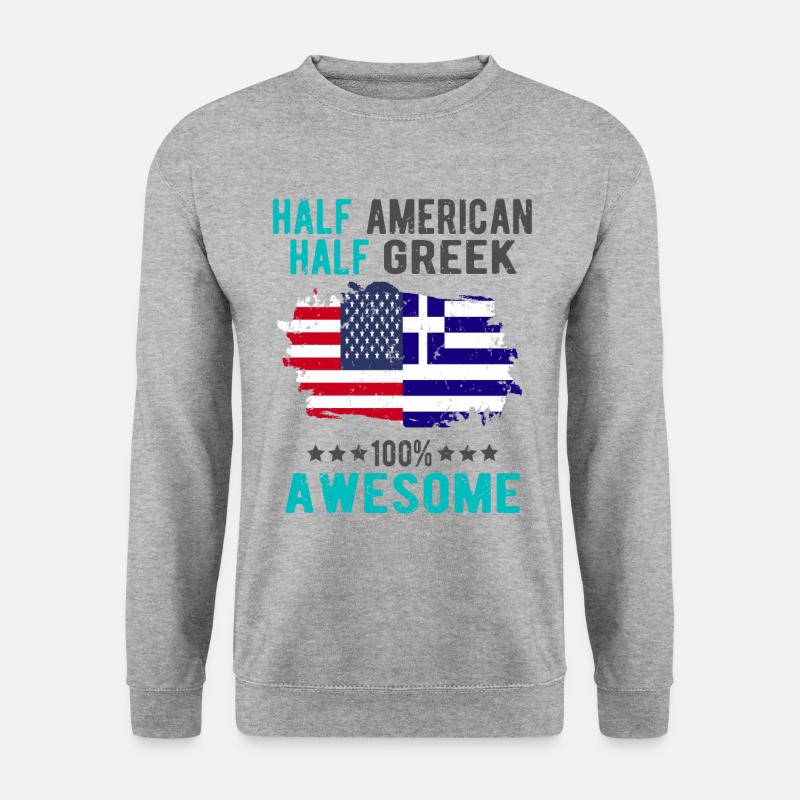 Half American Half Greek - Unisex Sweatshirt - salt & pepper