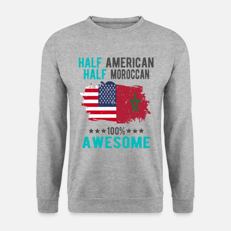 Half American Half Moroccan - Unisex Sweatshirt - salt & pepper