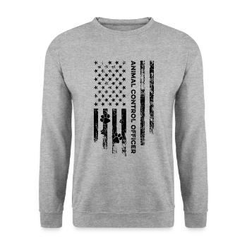 Animal Control Animal Officer Loves Rescue Officer - Unisex Pullover - Weißgrau meliert - Vorne - Alina (178cm) & Michal (187cm)