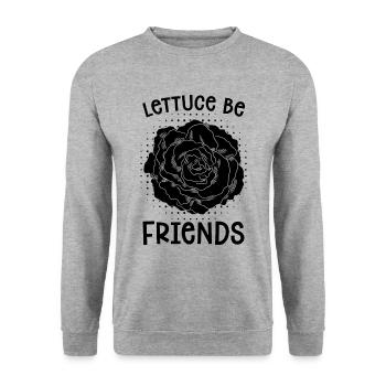 Lettuce Be Friends Vegan Chef Veganism Vegan Chefs - Unisex Sweatshirt - salt & pepper - Front - Alina (178cm) & Michal (187cm)
