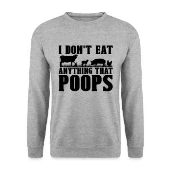 Je ne mange rien Véganisme Pas de viande Vegan Lover - Sweat-shirt Unisexe - gris chiné - Devant - Alina (178cm) & Michal (187cm)