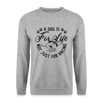 Un chien est pour les courses de lévriers Pet Greyhound Racer - Sweat-shirt Unisexe - gris chiné - Devant - Alina (178cm) & Michal (187cm)