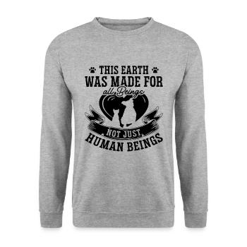 This Earth Was Made Vet Tech Animals Veterinarian - Unisex Sweatshirt - salt & pepper - Front - Alina (178cm) & Michal (187cm)