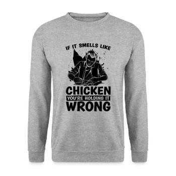 Si ça sent le radioamateur opérateur radio amateur - Sweat-shirt Unisexe - gris chiné - Devant - Alina (178cm) & Michal (187cm)