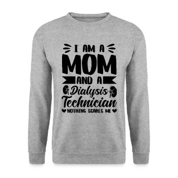 I'm A Mom And A Medical Assistant Dialysis Tech - Unisex Sweatshirt - salt & pepper - Front - Alina (178cm) & Michal (187cm)