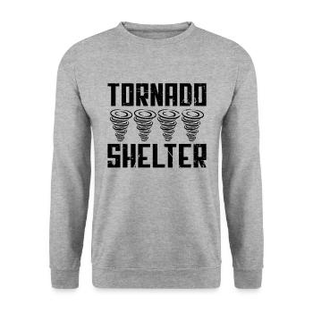 Tornado Shelter Tornadoes Hurricane Tornado Chaser - Unisex Sweatshirt - salt & pepper - Front - Alina (178cm) & Michal (187cm)