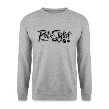 Styliste d’animaux de compagnie Toiletteur d’animaux Salon d’animaux Toiletteur de fourrure - Sweat-shirt Unisexe - gris chiné - Devant - Alina (178cm) & Michal (187cm)