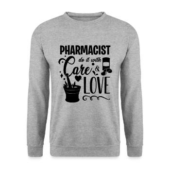 Pharmacist Do It With Pharmacy Technician Hospital - Unisex Sweatshirt - salt & pepper - Front - Alina (178cm) & Michal (187cm)