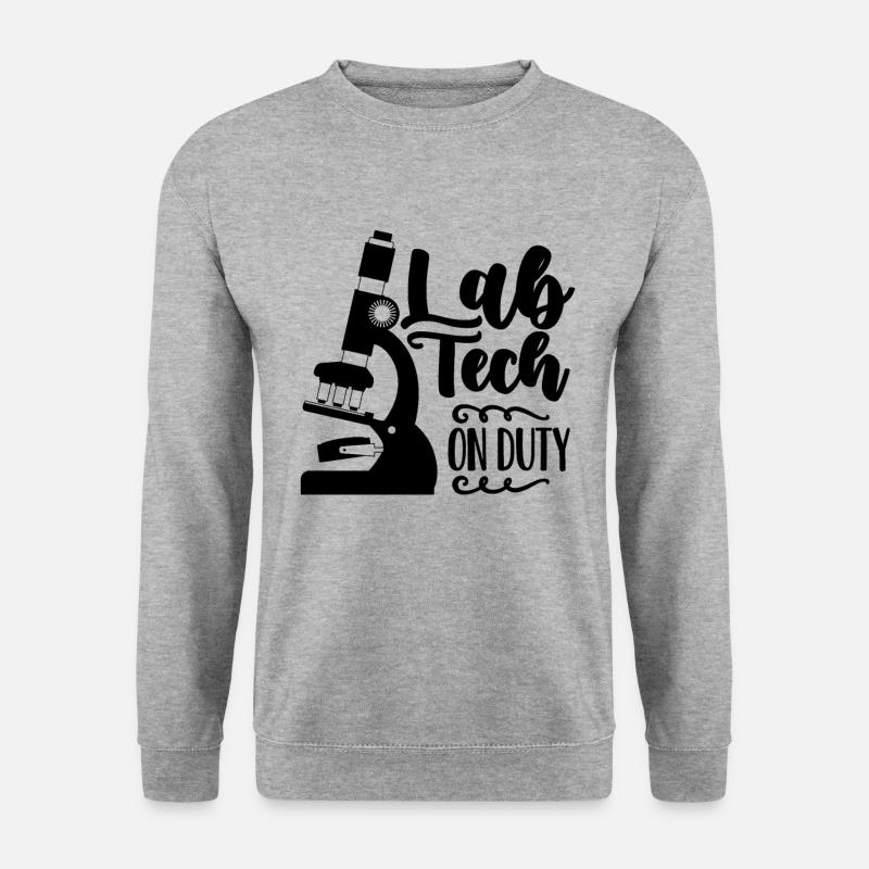 Lab Tech On Duty Healthcare Laboratory Technician - Unisex Pullover - Weißgrau meliert