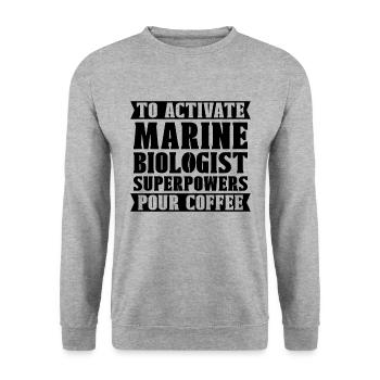 To Activate Marine Biodiversity Marine Biologist - Unisex Pullover - Weißgrau meliert - Vorne - Alina (178cm) & Michal (187cm)