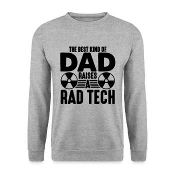 Le meilleur type de papa radiographe technicien en rayons X - Sweat-shirt Unisexe - gris chiné - Devant - Alina (178cm) & Michal (187cm)