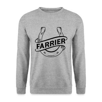Maréchal-ferrant Fer à cheval Métallurgie Chevaux maréchal-ferrants - Sweat-shirt Unisexe - gris chiné - Devant - Alina (178cm) & Michal (187cm)