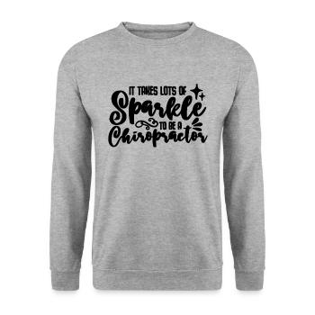 It Takes Sparkle To Be Chiro Massage Chiropractor - Unisex Sweatshirt - salt & pepper - Front - Alina (178cm) & Michal (187cm)