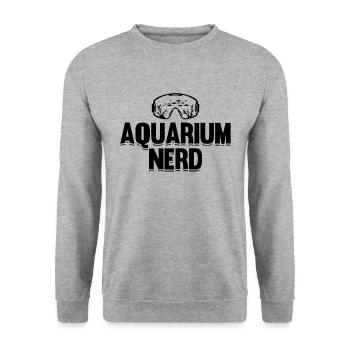 Aquarium Nerd Loves Ocean Science Marine Biologist - Unisex Pullover - Weißgrau meliert - Vorne - Alina (178cm) & Michal (187cm)