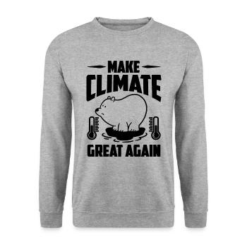 Faire du climat une grande science Défenseur du réchauffement climatique - Sweat-shirt Unisexe - gris chiné - Devant - Alina (178cm) & Michal (187cm)