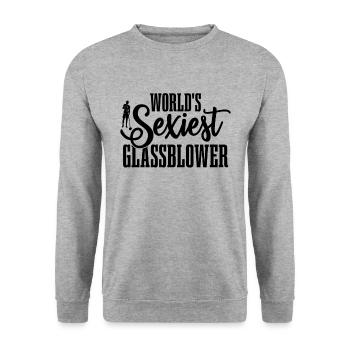 Le souffleur de verre le plus sexy au monde Souffleur de lampe - Sweat-shirt Unisexe - gris chiné - Devant - Alina (178cm) & Michal (187cm)