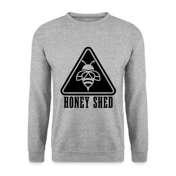 Honey Shed Beekeeping Loves Apiculturist Beekeeper - Unisex Sweatshirt - salt & pepper - Front - Alina (178cm) & Michal (187cm)