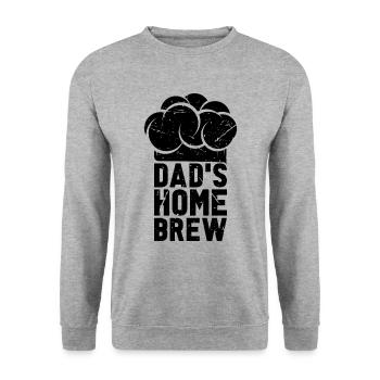 Dad's Home Brew Beer Brewing Hops Beer Brewer - Unisex Sweatshirt - salt & pepper - Front - Alina (178cm) & Michal (187cm)