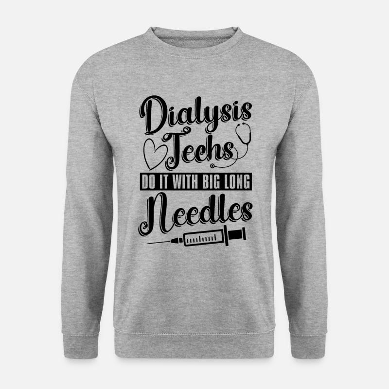 Nephrologie Dialyse Dialysetechniker Geschenkidee - Unisex Pullover - Weißgrau meliert