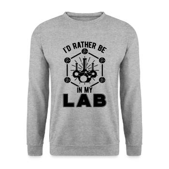 Laboratory Laboratory Technician Science Gift Idea - Unisex Sweatshirt - salt & pepper - Front - Alina (178cm) & Michal (187cm)