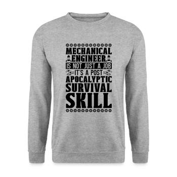Mechanical Engineer Is Not Just Loves Engineering - Unisex Sweatshirt - salt & pepper - Front - Alina (178cm) & Michal (187cm)