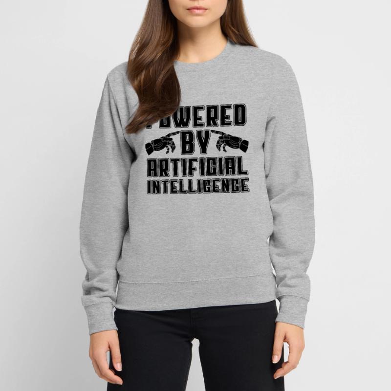 Powered By Artificial Cyborg Programmer Robotics Unisex Sweatshirt