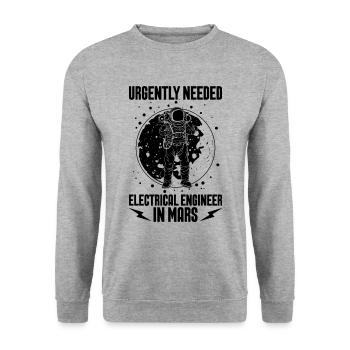 Urgently Needed Electrical Electronics Engineer - Unisex Pullover - Weißgrau meliert - Vorne - Alina (178cm) & Michal (187cm)