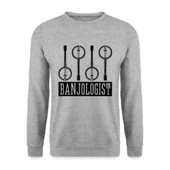 Banjologist Banjo Musical Instrument Banjo Player - Unisex Sweatshirt - salt & pepper - Front - Alina (178cm) & Michal (187cm)