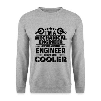 I'm A Mechanical Auto Mechanic Mechanical Engineer - Unisex Sweatshirt - salt & pepper - Front - Alina (178cm) & Michal (187cm)