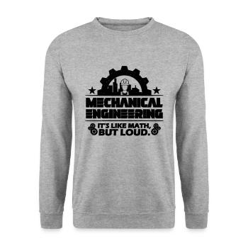 Mechanical Engineering It's Like Aircraft Mechanic - Unisex Pullover - Weißgrau meliert - Vorne - Alina (178cm) & Michal (187cm)