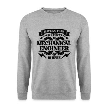 N’ayez pas peur Le mécanicien automobile Ingénieur mécanique - Sweat-shirt Unisexe - gris chiné - Devant - Alina (178cm) & Michal (187cm)