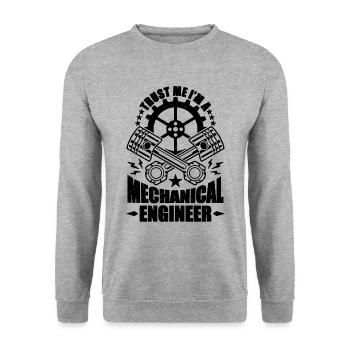 Trust Me I'm Mechanic Engineer Mechanical Engineer - Unisex Sweatshirt - salt & pepper - Front - Alina (178cm) & Michal (187cm)